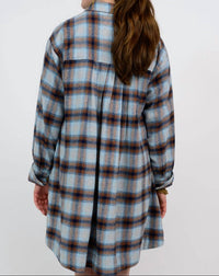 Uncle Frank - Tucked And Plaid Shirt Dress