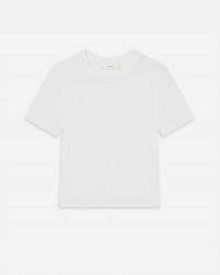 FRAME The Rib Baby Tee in white - women's t-shirt - alternate view