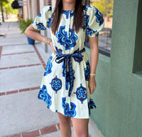 Maude Vivante - Geometric Florals Mini Dress