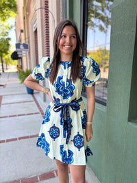 Maude Vivante - Geometric Florals Mini Dress