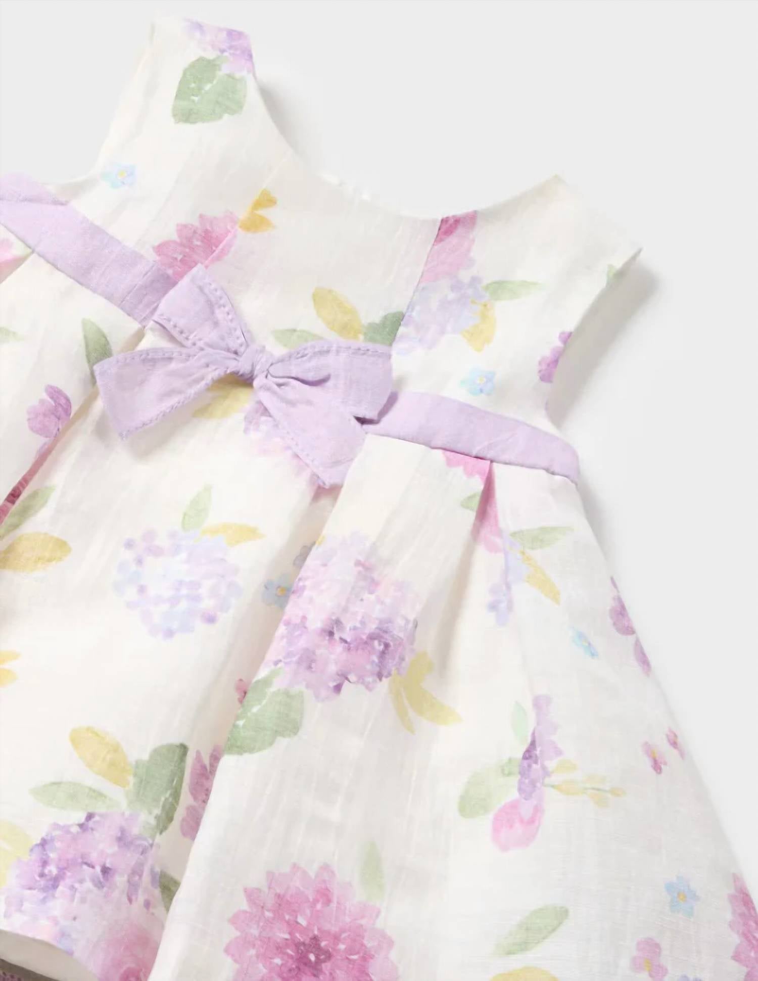Mayoral - Girl's Floral With Bow Dress