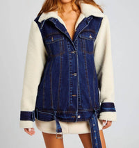 Ser.O.Ya - Mink Teddy Denim Jacket