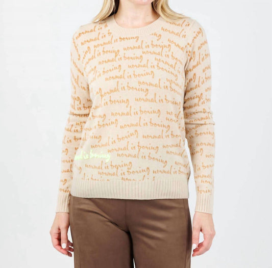 Lisa Todd - Normal Is Boring Sweater