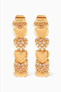 HABIBI HEART HOOP EARRINGS