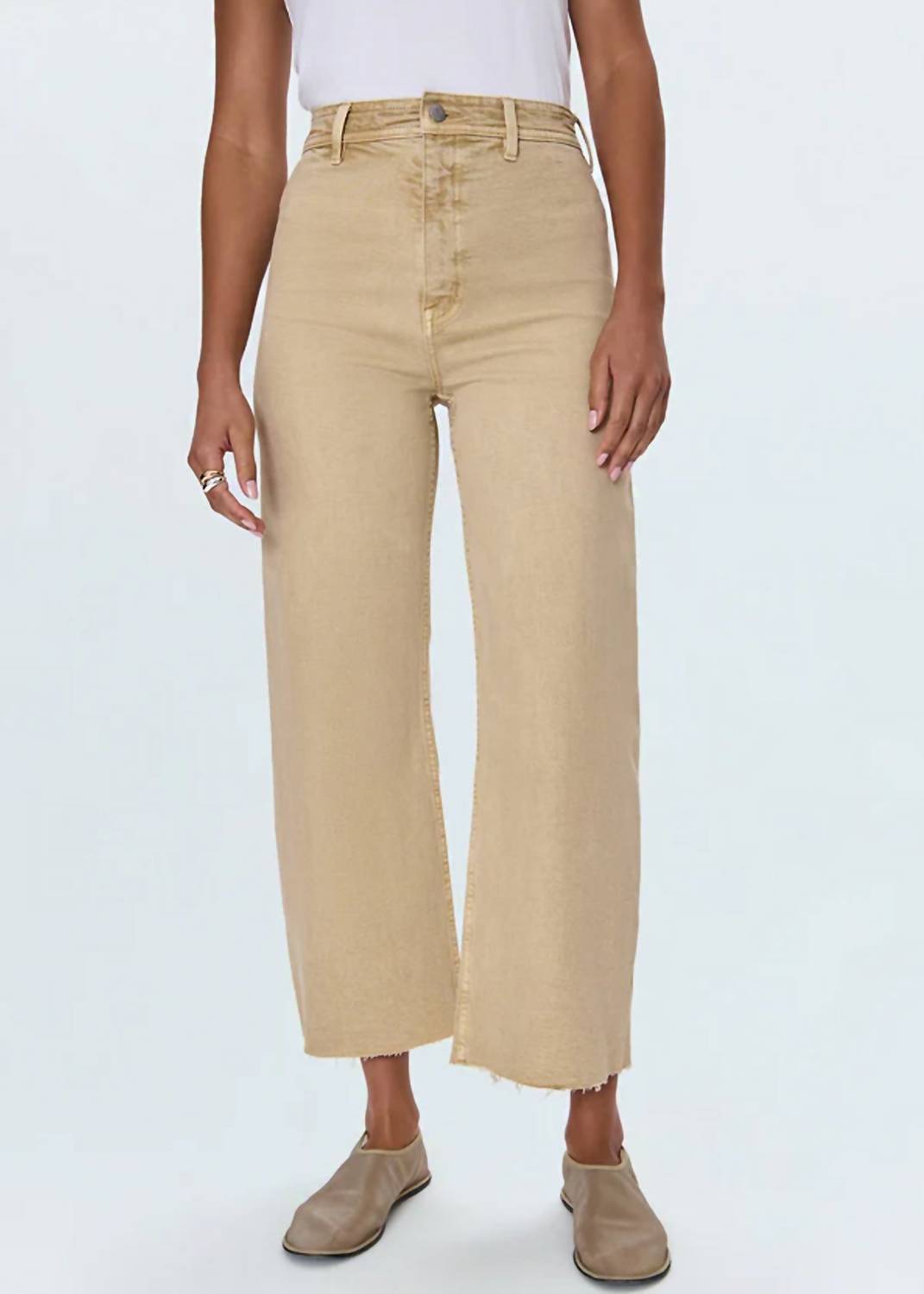 PISTOLA Aspen High Rise Wide Leg Jeans in sand - women's pants