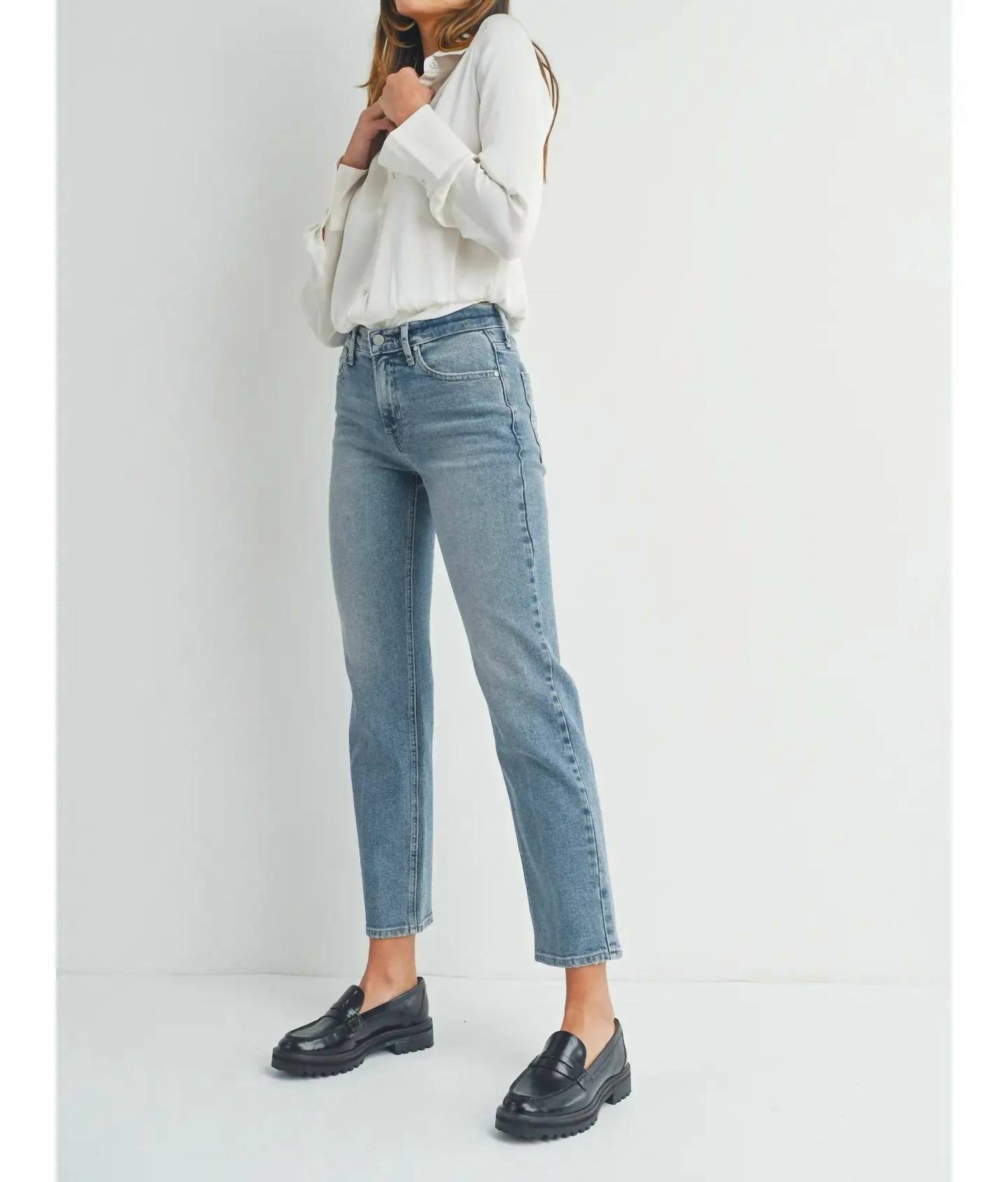Just Black Denim - Mid Rise Straight Jean