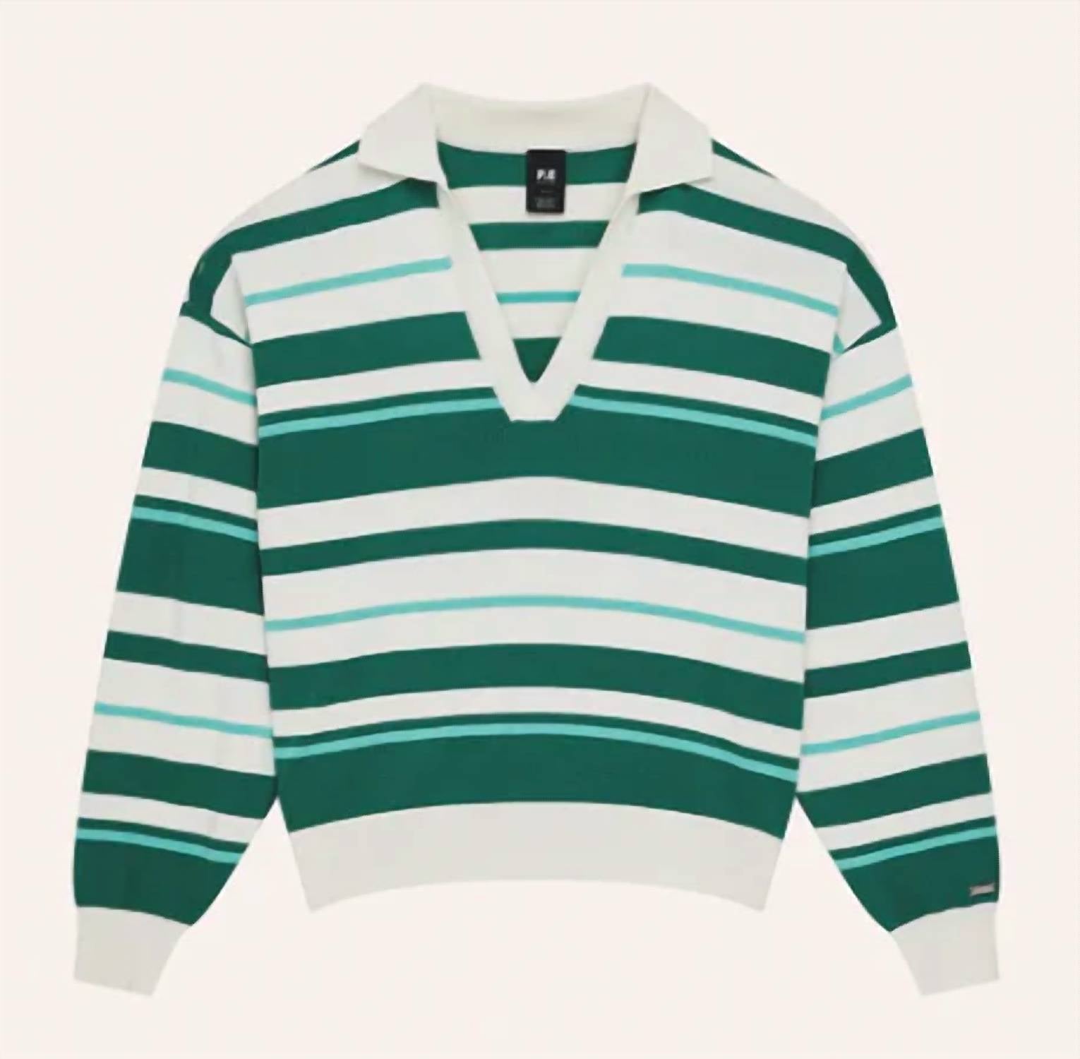 P.E. Nation - Retreat Stripe Collar Knit Sweater