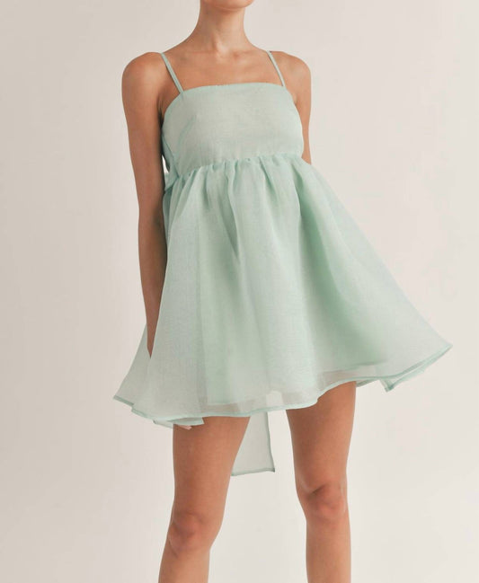 Klesis - Spaghetti Strap Baby Doll Mini Dress