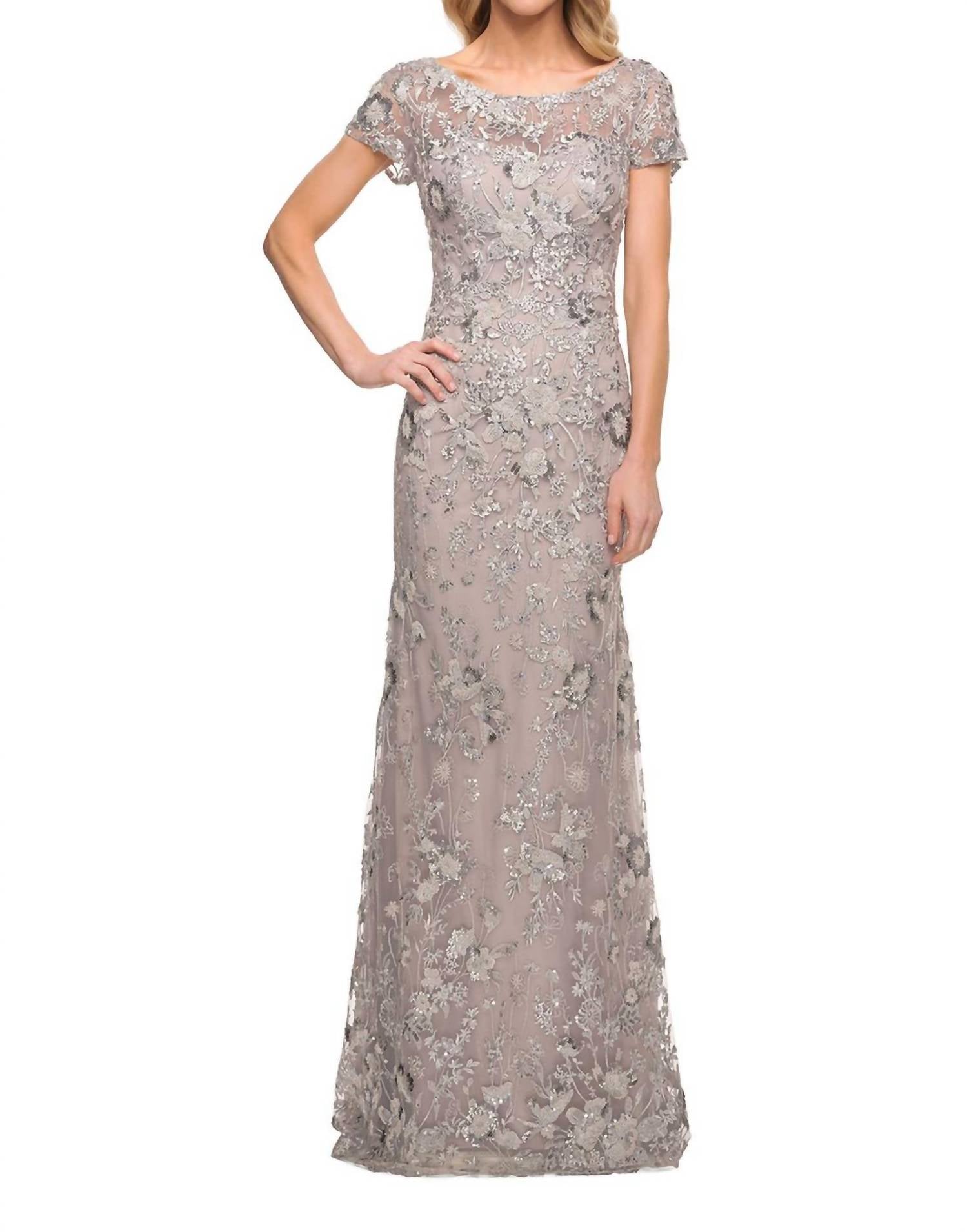 La Femme - Lace Evening Dress