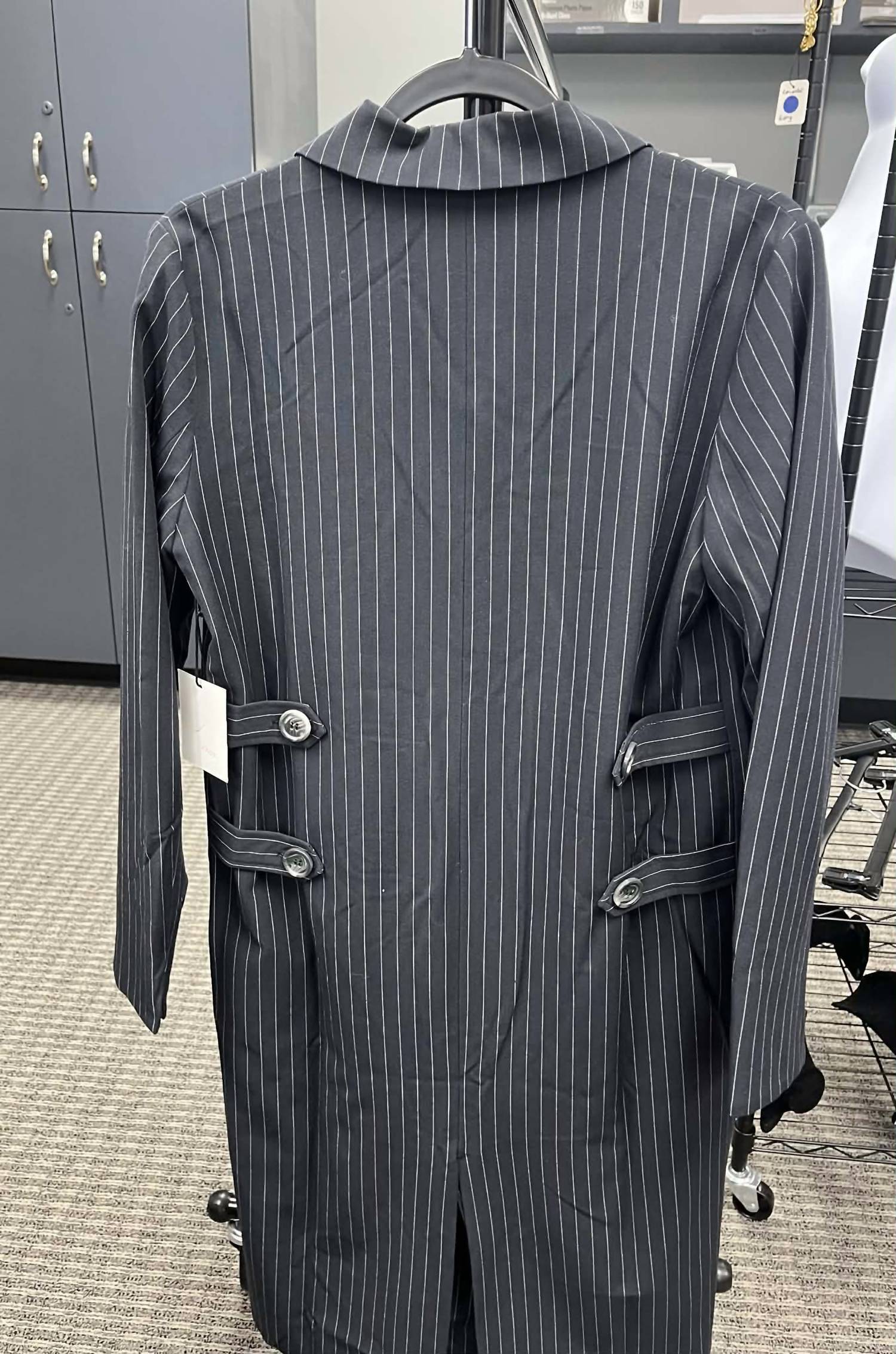 Whiteroom+Cactus - Women’s Pinstripe Double-breasted Long Blazer