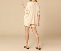 Softies - Terry Relaxed V-neck With Short Set
