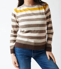 Jumper1234 - Gradient Stripe Crew Top