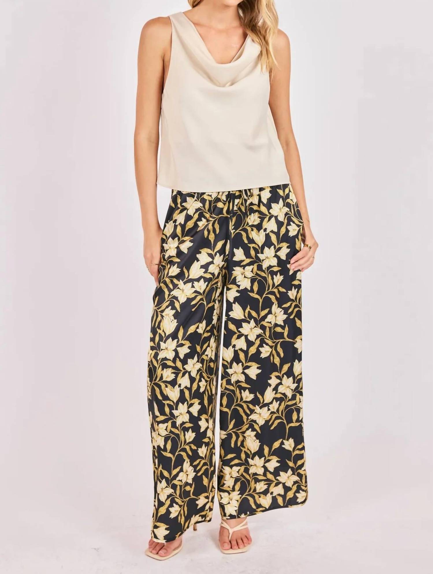 Sadie & Sage - Gala Satin Pull On Pants
