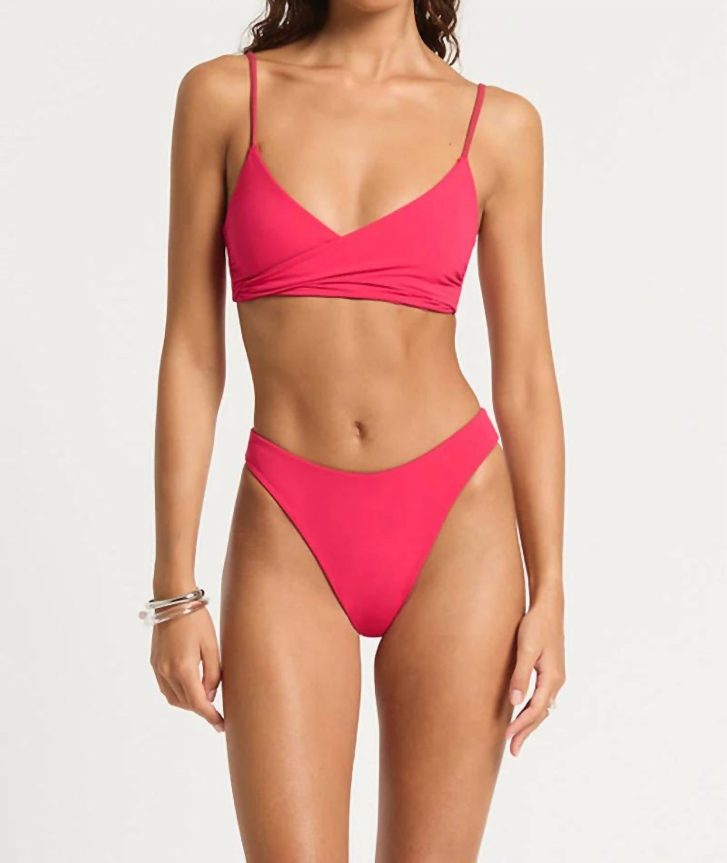 bond-eye Crista Reversible Brief in sienna scarlet bare - women's swimwear