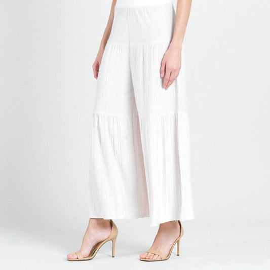 Clara Sunwoo - Soft Pleat Knit Tiered Skirt-pant - Plus