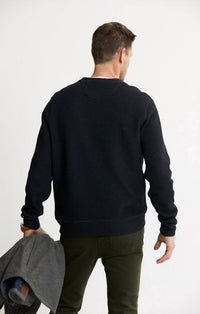Jachs New York - Doubleface Mesh Crewneck Pullover Sweater