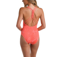 La Blanca - Island Palm Macrame Back One Piece
