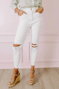 Eunina - Jody High Waist Distressed Ankle Jeans