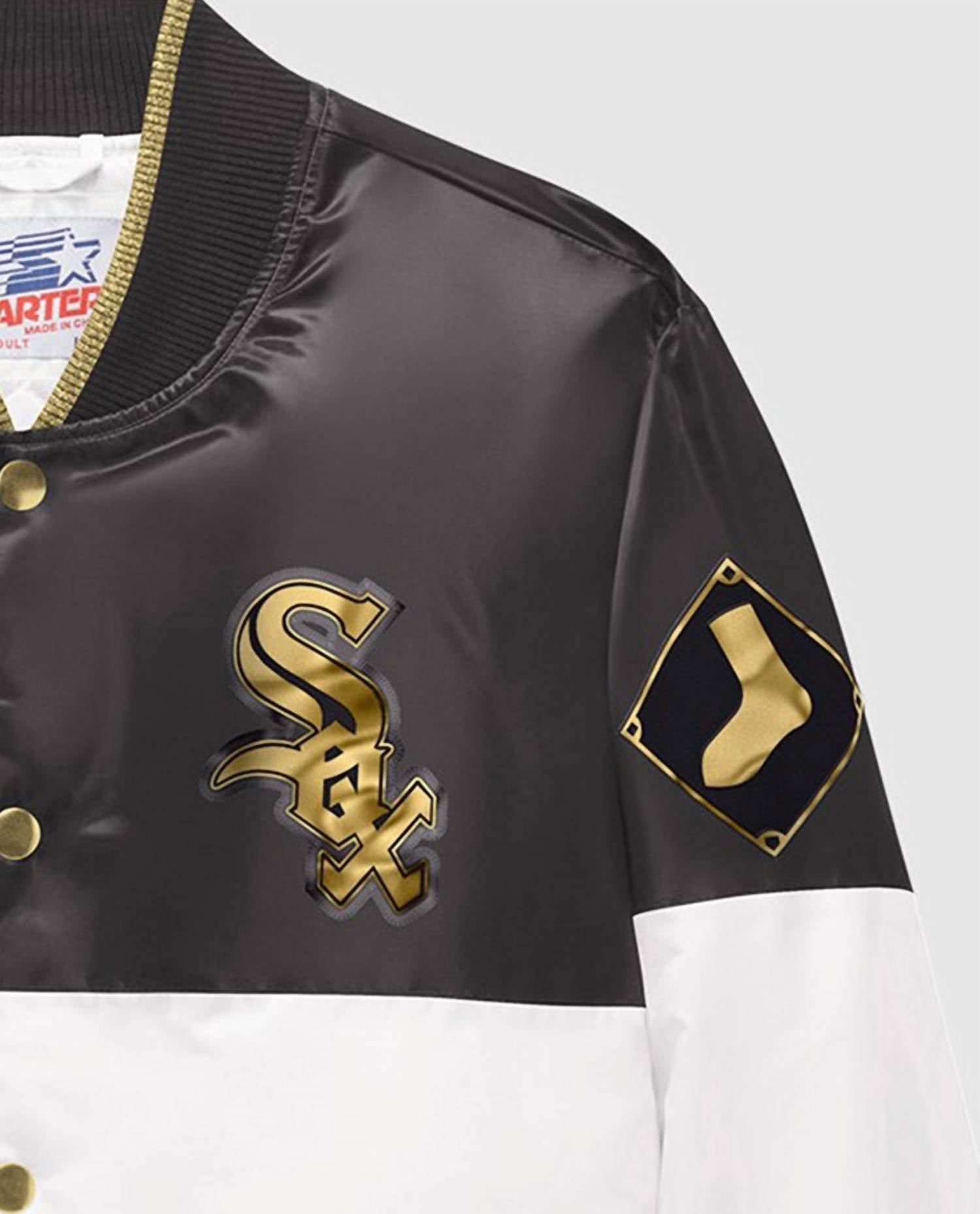 Starter - Men's Ty Mopkins Chicago White Sox Satin Full Snap Jacket