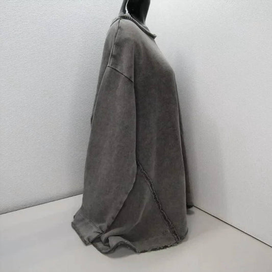 Baci - Women's Knit Collar Flared Sweatshirt