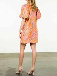 Thml - Puff Sleeve Textured Mini Dress
