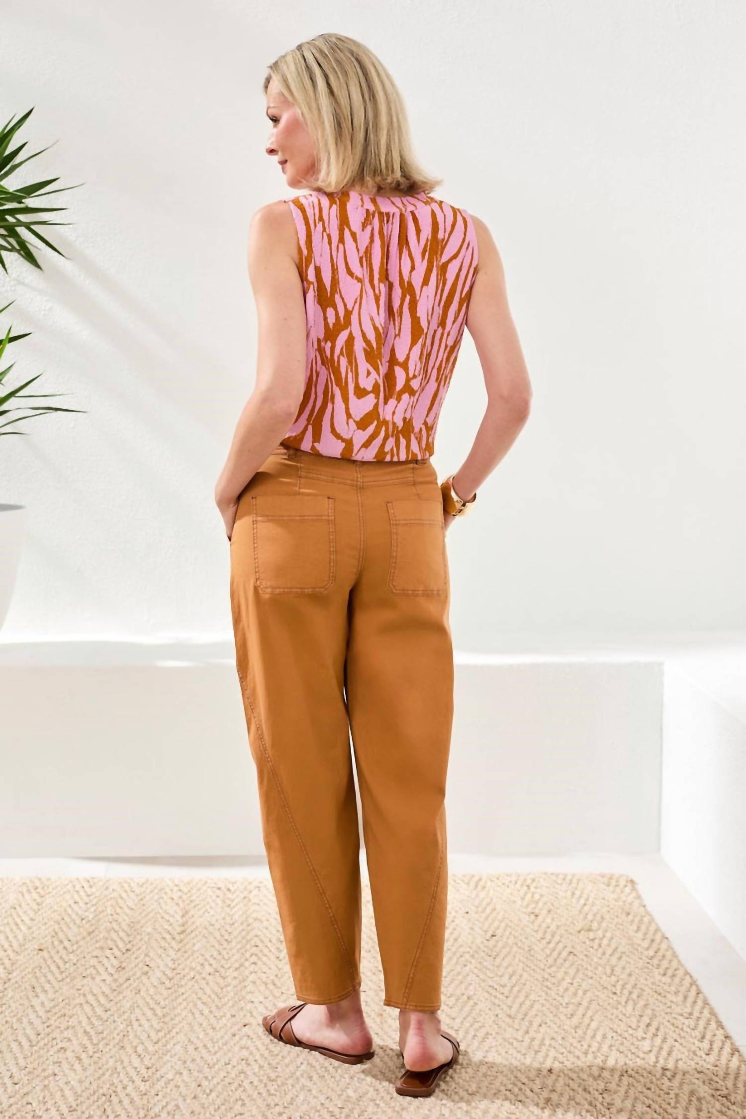 Tribal - Stretch Slub Barrel Ankle Pant