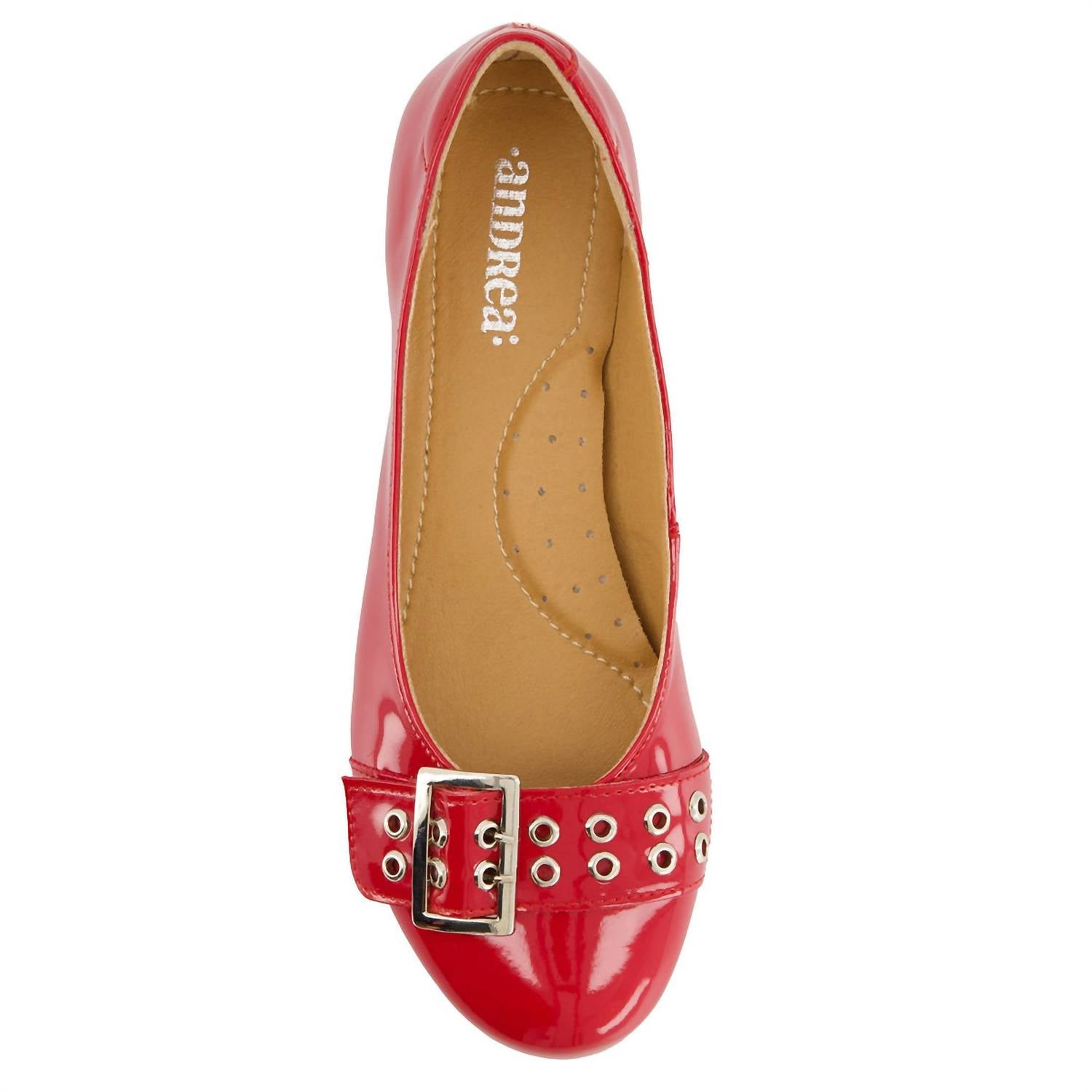 Andrea - Women's Wide Buckle Ballerinas