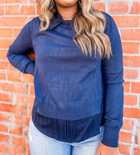 Current Air - Illusion Crisp Collared Sweatshirt