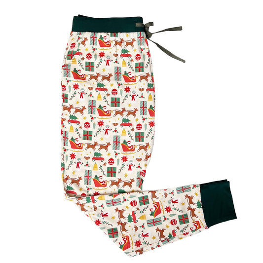 Emerson And Friends - Holiday Vintage Christmas Bamboo Womens Jogger Pajamas