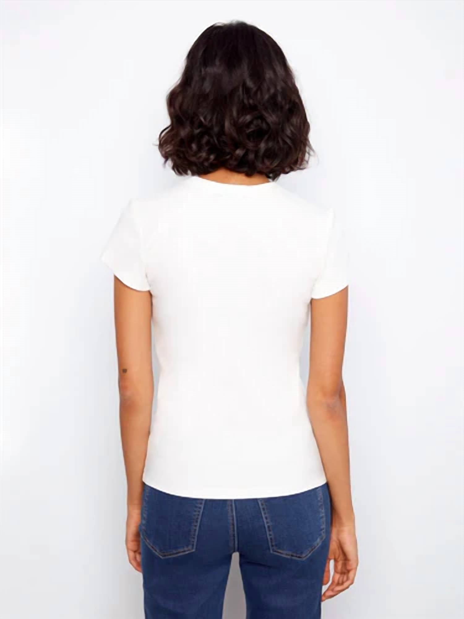 Charlie B - Tencel Ribbed Crew Neck T-shirt