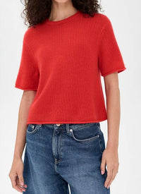 White + Warren - Cashmere Waffle Mesh Tee