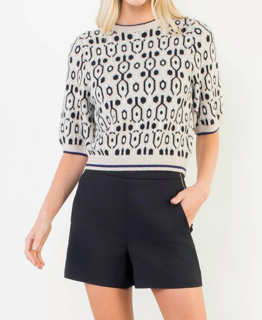 Thml - Short Sleeve Abstract Sweater