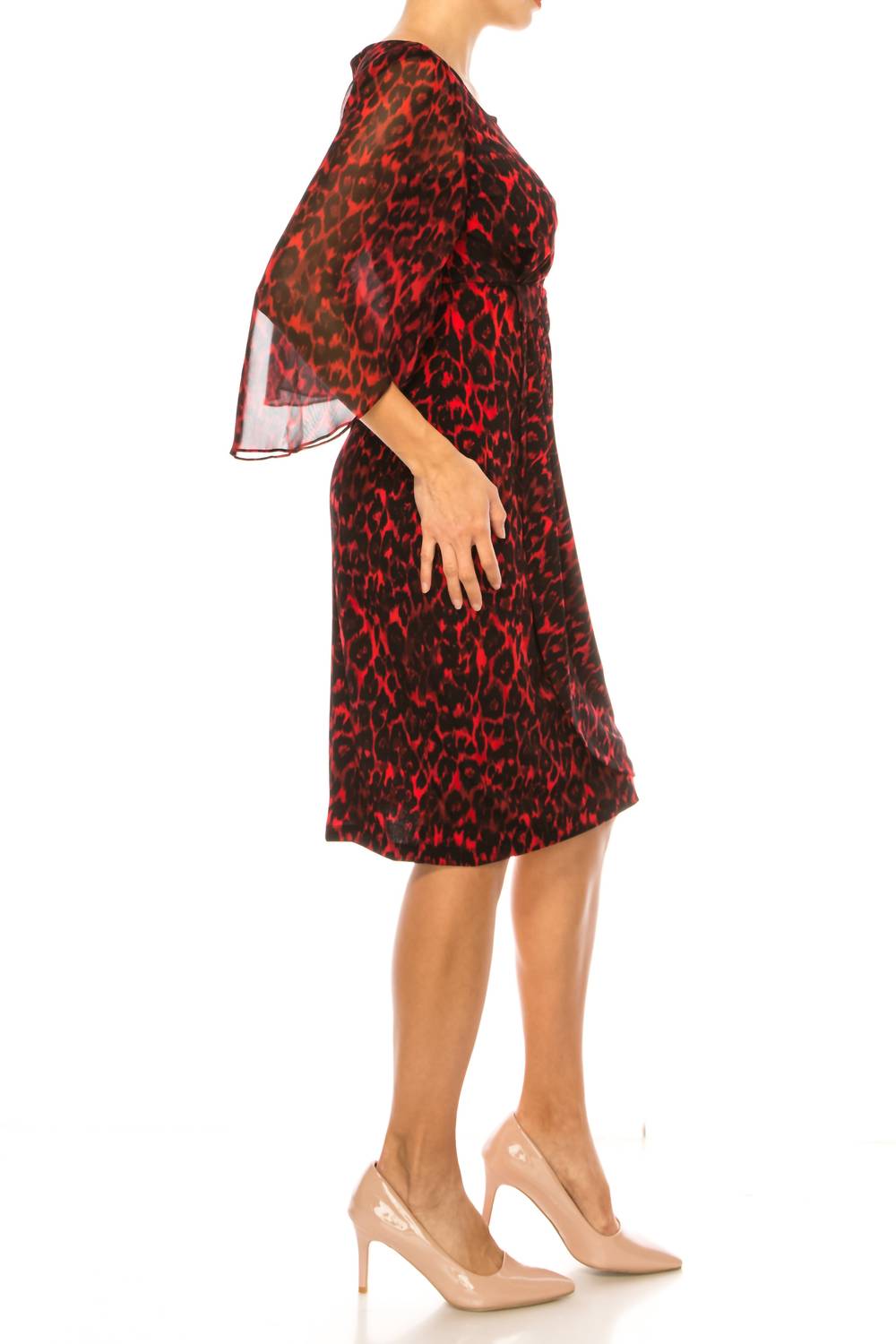 Connected Apparel - Animal Print Sheath Dress