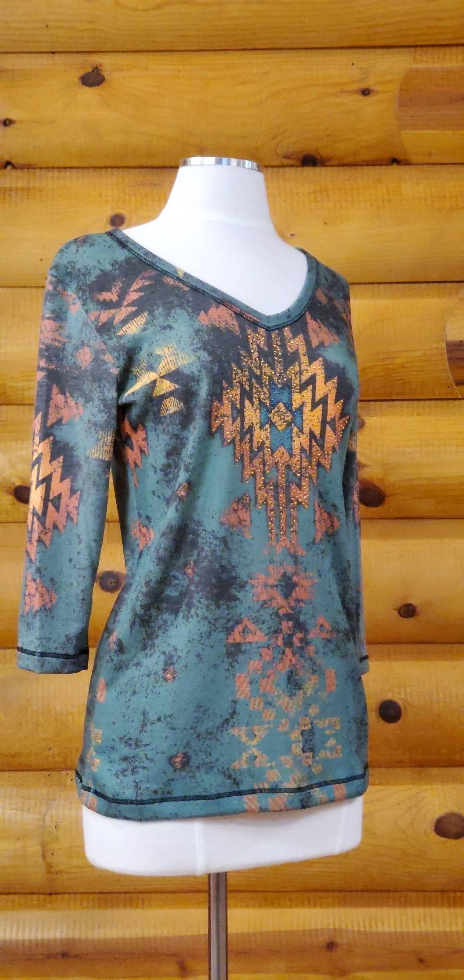 Liberty Wear - Women's Lolita 3/4 Sleeve V Neck Top