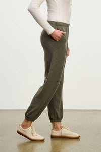 Velvet by Graham & Spencer Lexie Knit Joggers in caper - women's pants - alternate view