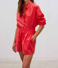 Lmnd - Chiara Striped Cotton Shorts