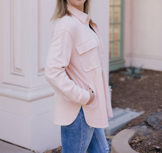 Allie Rose - Chelsea Button Front Shacket