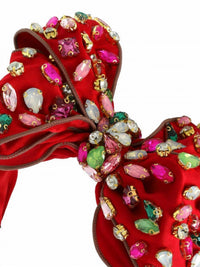 Sophia Collection - Women's Holiday Gemstone Embellished Large Bow Headband