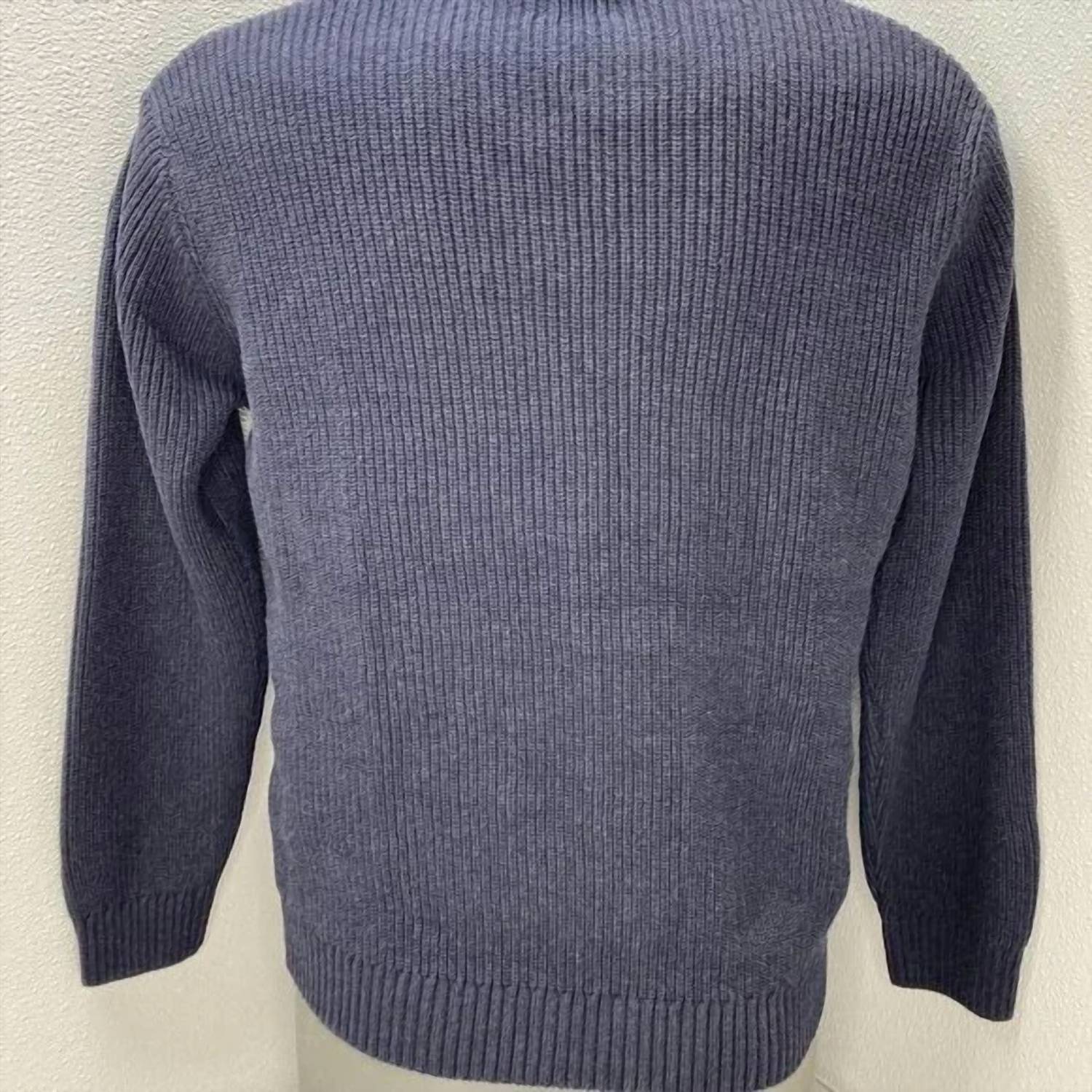 Flint and Tinder Men’s Ribbed Crewneck Sweater in blue - men's sweater - alternate view