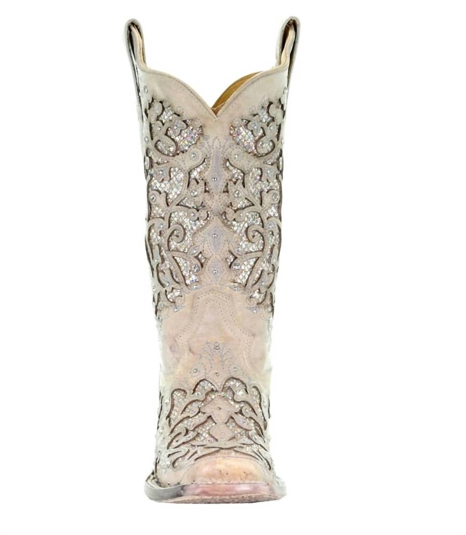 Corral - Women's Glitter Inlay Square Toe Cowboy Boots