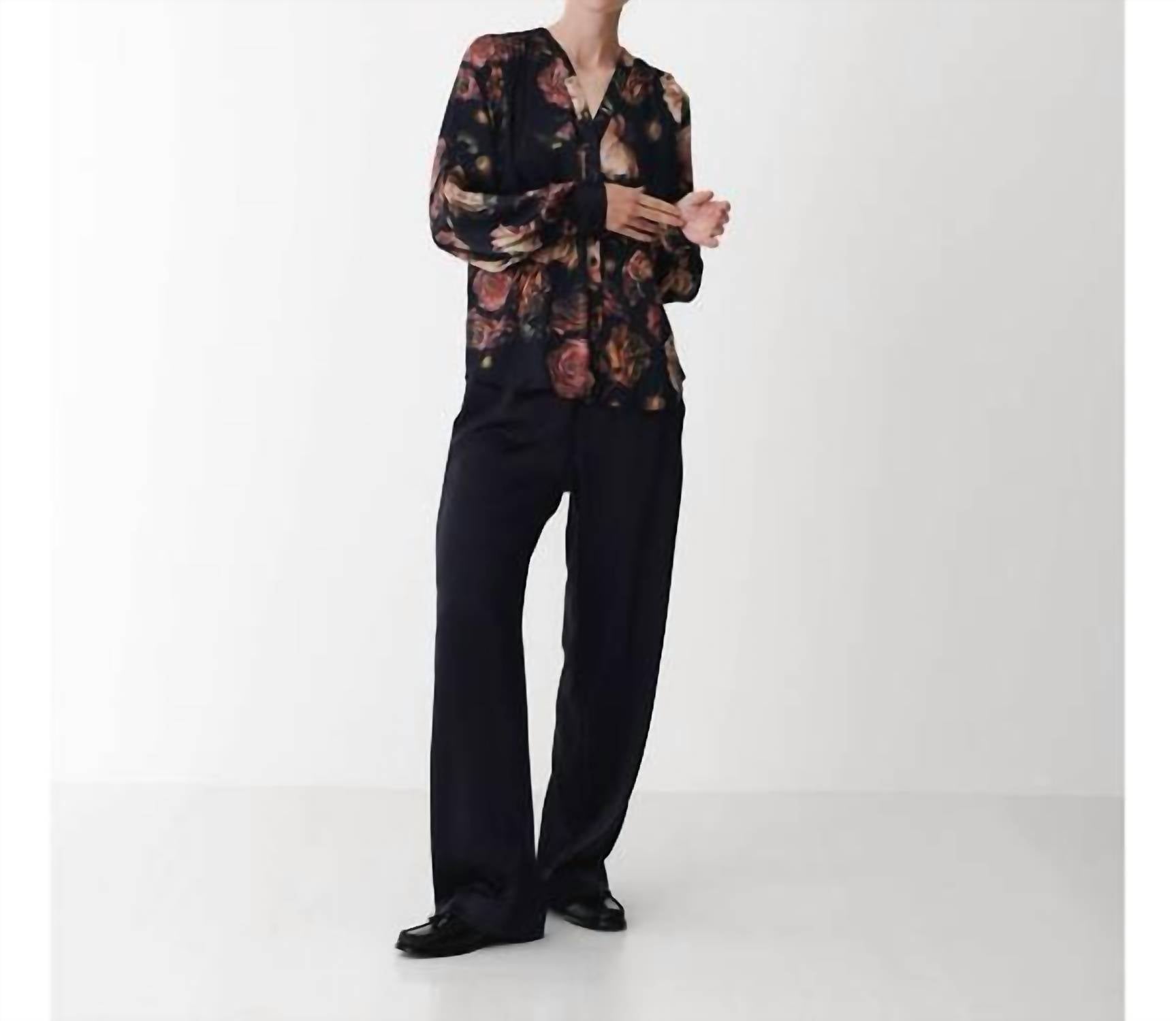 Karmamia Amelia Shirt in scarlett flower - women's blouse