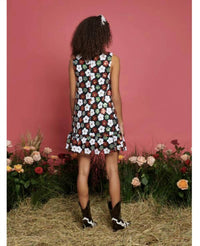 SISTER JANE Hillside Floral V-neck Sequin Mini Dress in black multi - women's dress - view 4