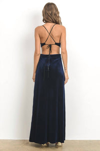 Hommage - Side Stunner Velvet Dress