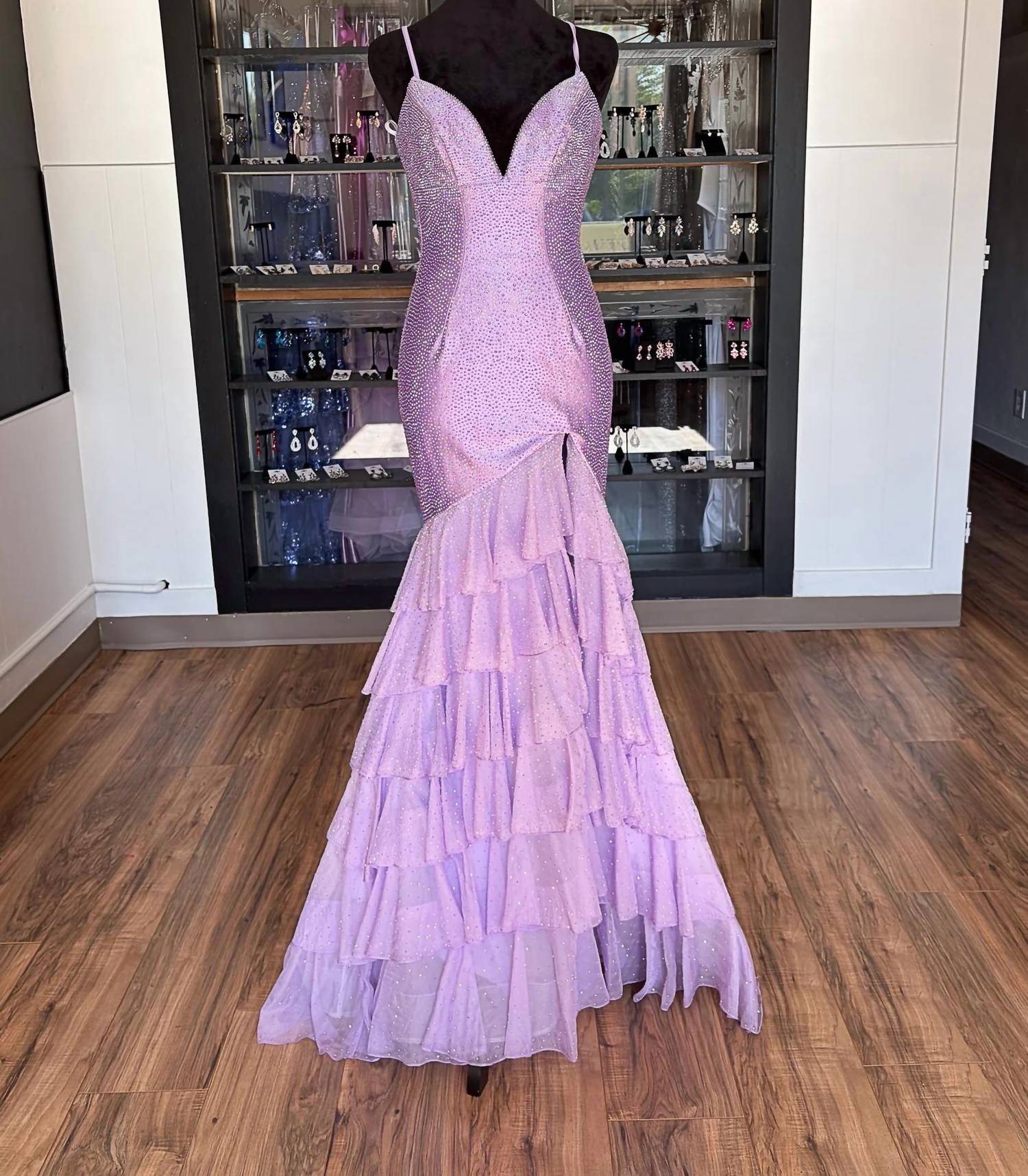 Sherri Hill - Women's Mermaid Spaghetti Straps Dress