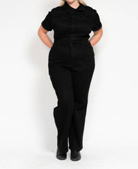 Judy Blue - High Waist Tummy Control Jumpsuit Straight Leg Jeans - Plus