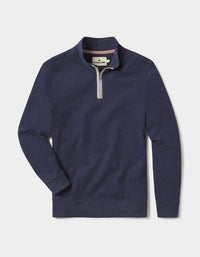 The Normal Brand Puremeso Weekend Quarterzip Top in normal navy - women's sweater - alternate view