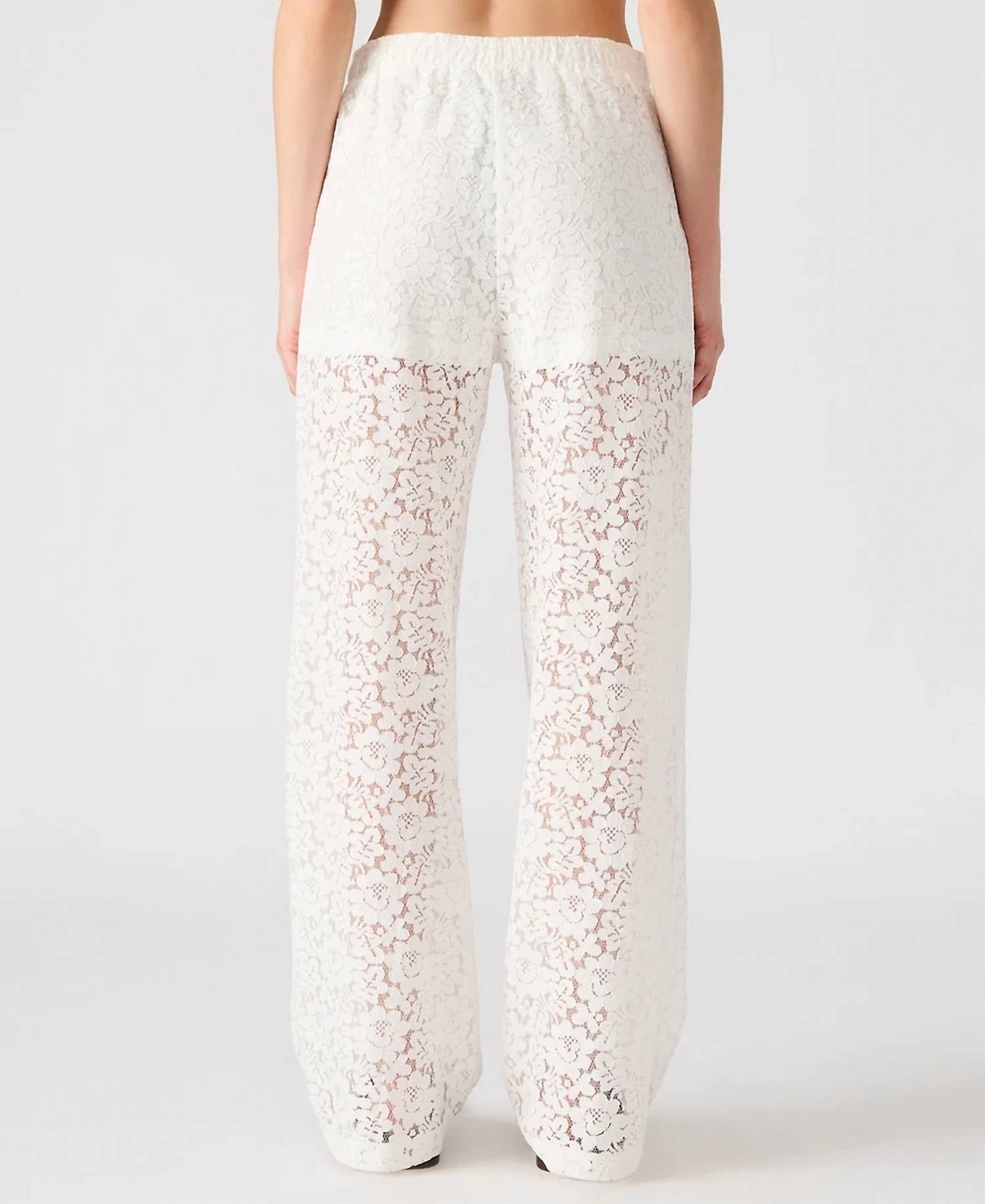 STEVE MADDEN Venetia Lace Wide Leg Pants - women's pants - alternate view
