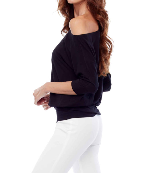 OFF THE SHOULDER 3/4 SLEEVE TOP