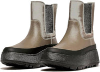 fitflop Women's F-mode Leather Lace-up Flatform Ankle Boots in minky grey - women's shoe - alternate view