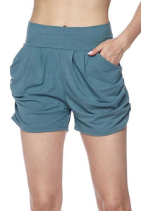 Judson & Co. - High Waist Wide Waistband Shorts